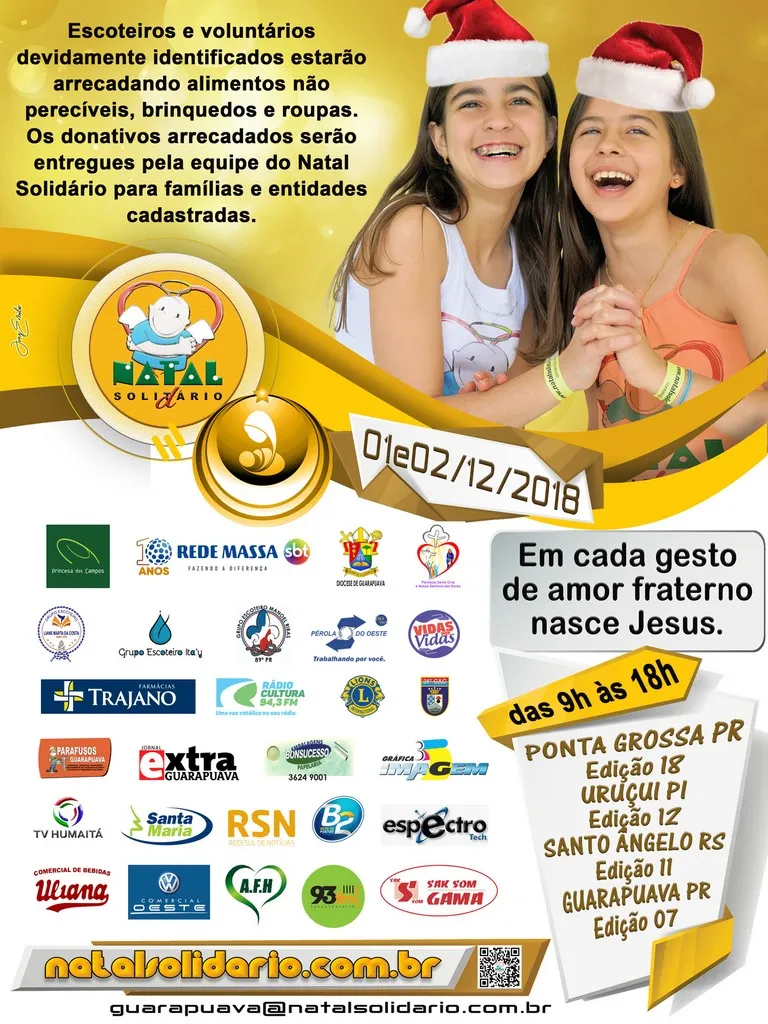 Cartaz Natal Solidário 2019 Guarapuava
