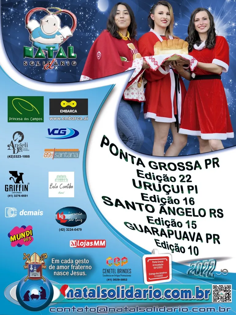 Cartaz Natal Solidário 2022 Ponta Grossa