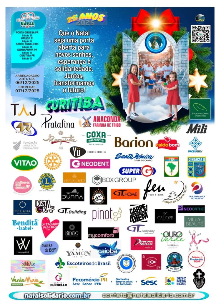 Cartaz Natal Solidário 2025  Curitiba