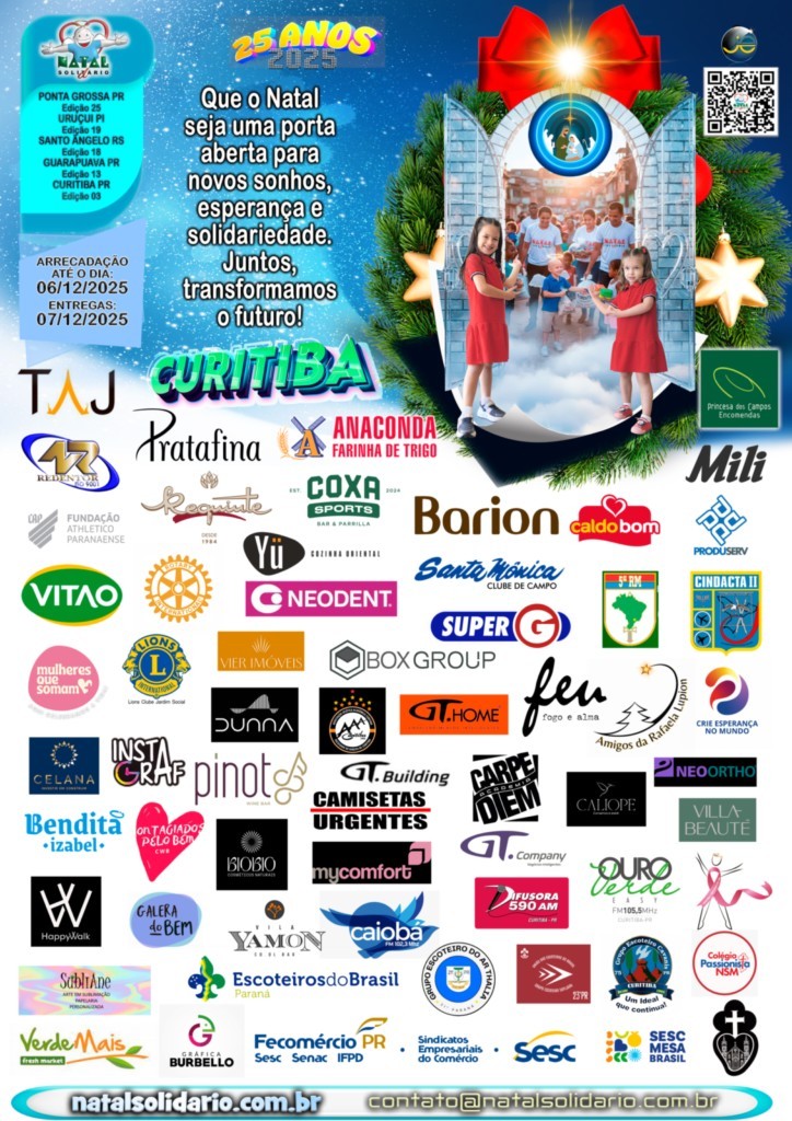 Cartaz Natal Solidário 2025  Curitiba