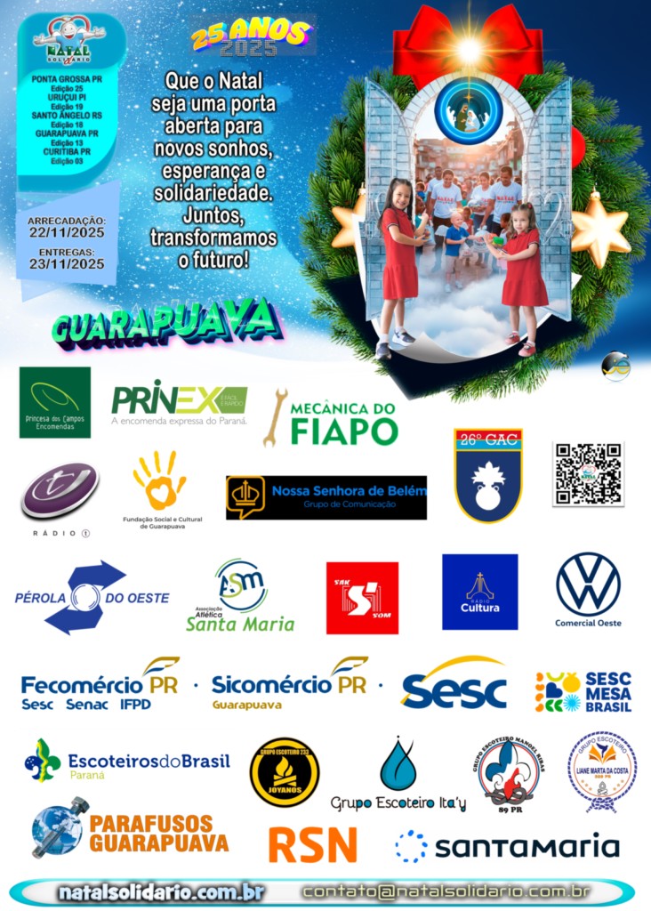 Cartaz Natal Solidário 2025 Guarapuava