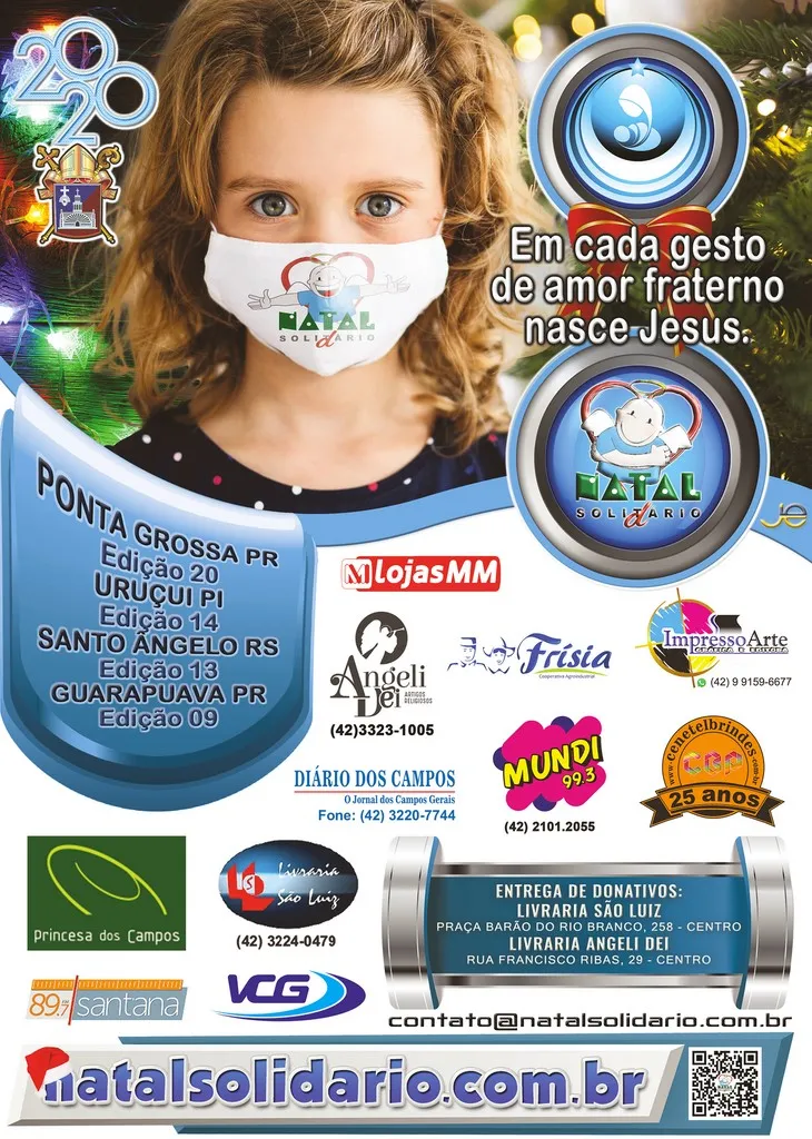 Cartaz Natal Solidário Ponta Grossa 2020