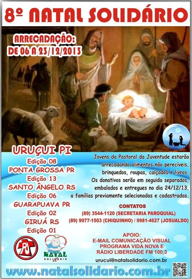Cartaz Natal Solidário Uruçuí PI