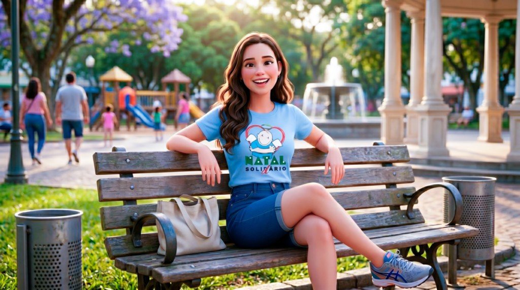 Garota na praça